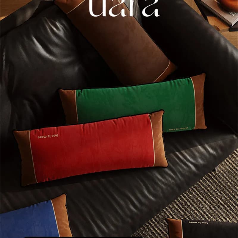 Federa rettangolare 30x70 cm Strisce geometriche Fodera per cuscino in velluto Cuscino lombare moderno di lusso decorativo per divano divano