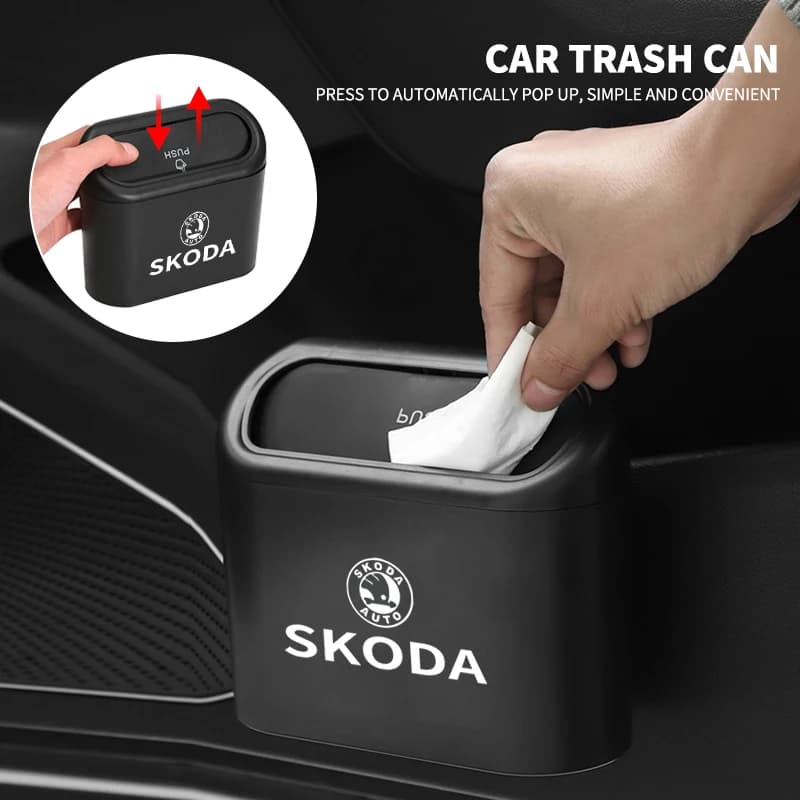 Interni auto Pattumiera Scatola di Immagazzinaggio Vario Per Skoda Octavia MK2 MK 2 3 A5 A7 A8 Fabia Karoq Superb Rapid Kamiq Scala