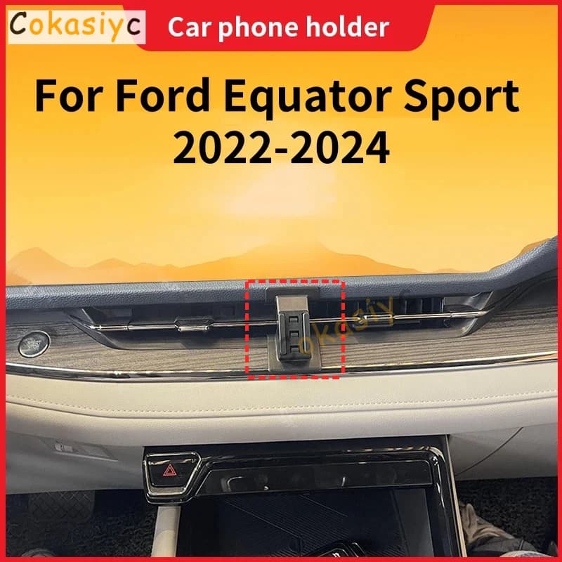 For Ford Equator Sport Territory 2022 2023 2024 Car Phone Holder Mobile Phone Support Car Mounts Wireless Charging Accessories