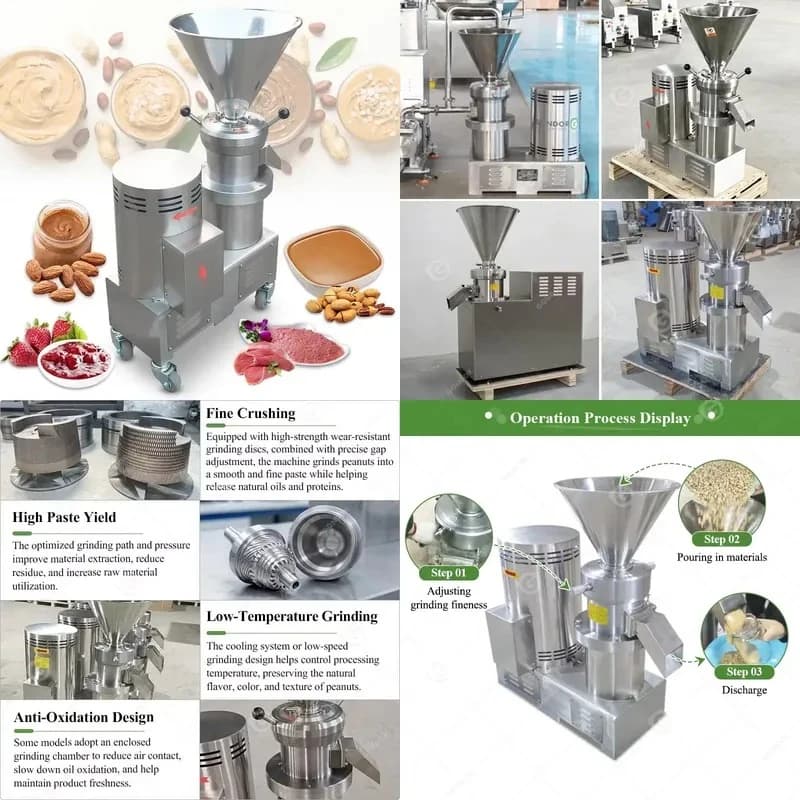 Vertical Household Industrial Grinder Colloid Mill Peanut Blender Nut Butter Machine for Home Use