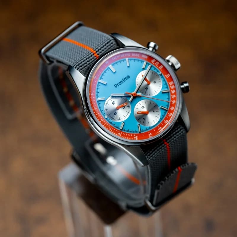 Orologio cronografo da uomo Proxima Pilot 39MM, orologio da polso meccanico a carica manuale, 10ATM, BGW-9, specchio in zaffiro luminoso, ST1902