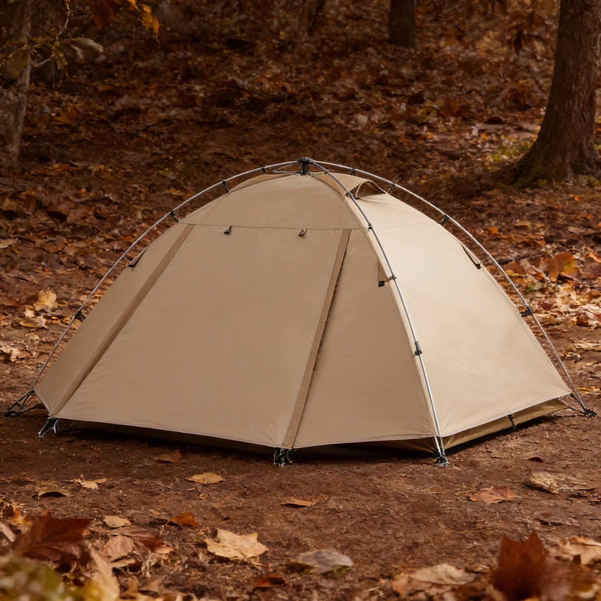Camping tent for hiking, outdoor camping during the night, single protection double light rain, camping supplies with aluminum pole