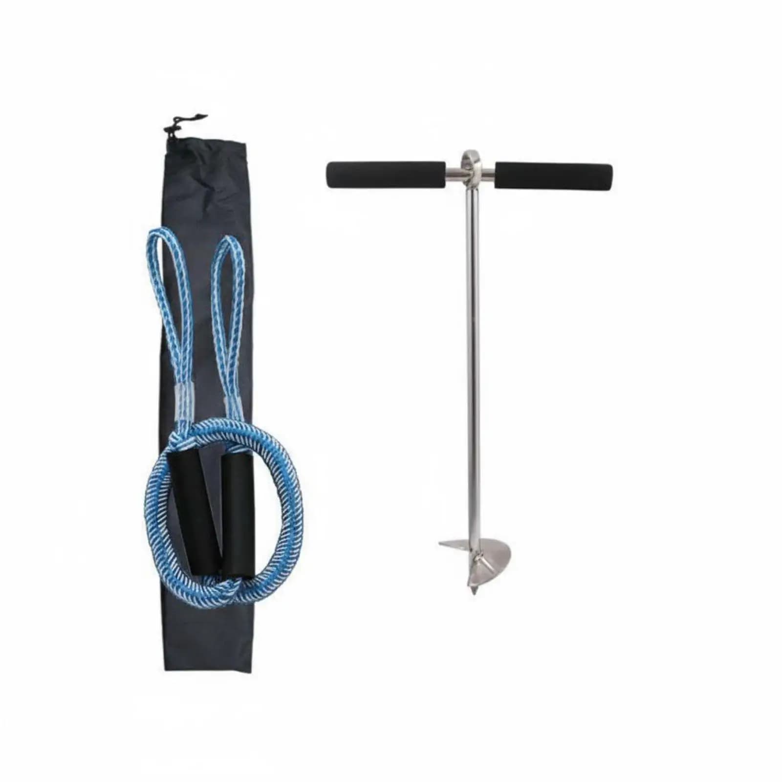 Sturdy Boat Anchor Spiral Auger Sand Anchor for Kayak Pontoon Boating Accessories Lakefront Use