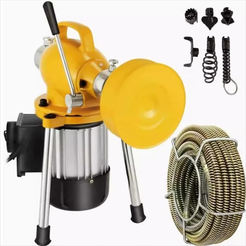 Electric Sewer Dredger Household Floor Drain Cleaning Special Tools with 20m Spring 110/220V Pipe Dredging Machine