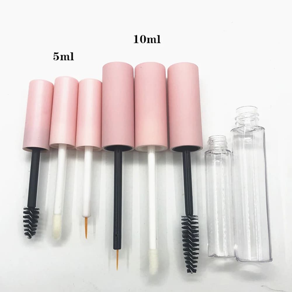 Polishing Tube 1.5ml 5ml 10ml Vacuum Pink Mat Lip Mascara Tube for Polishing Lip Tubo for Eyelashes Bottle for Polishing Lip Packing Polishing Container