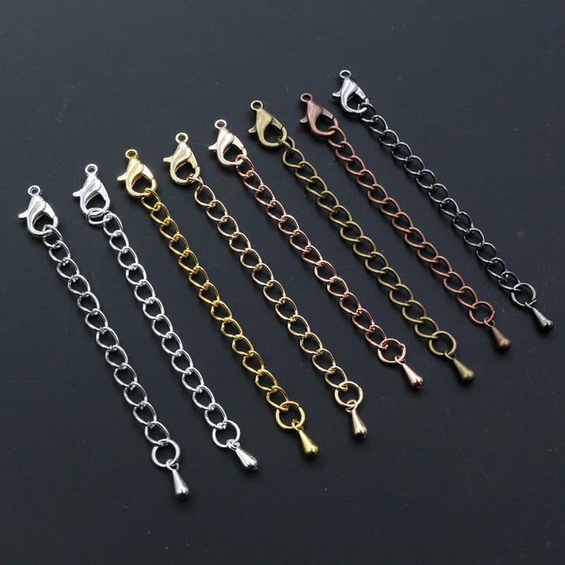 10 pz 50 70mm Oro Argento Placcato Estensione Estesa Catena di Coda Aragosta Catena Connettore Per Collana FAI DA TE Creazione di Gioielli risultati