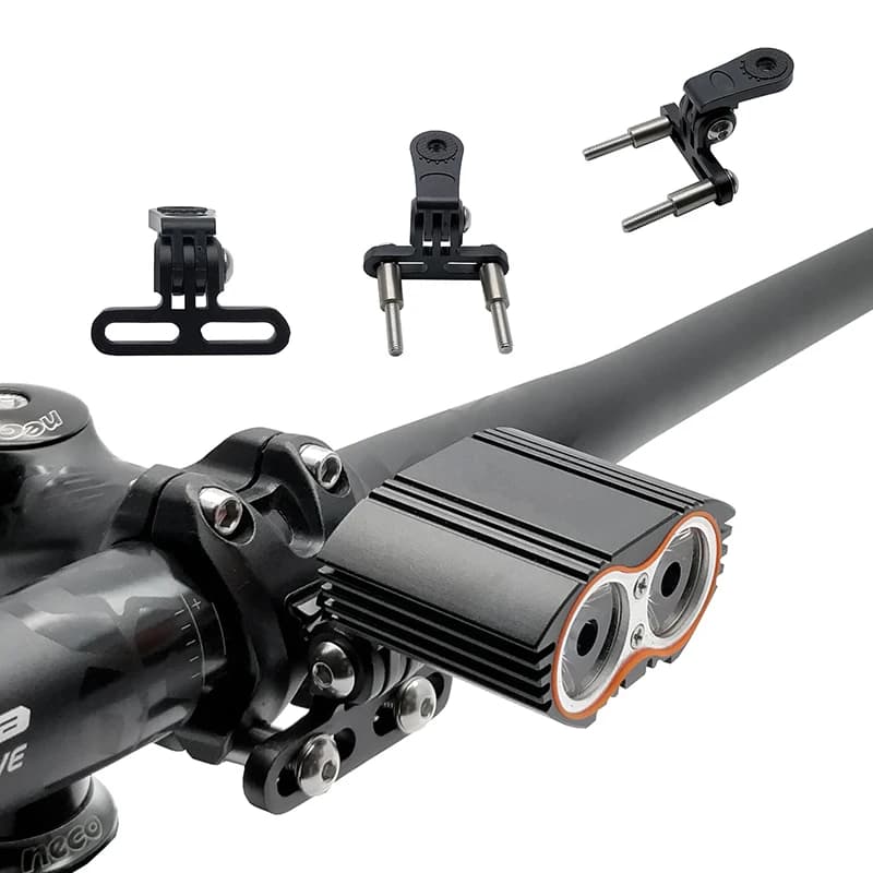 Supporto per Faro Bici in Lega di Alluminio, Clip per Luce Anteriore da Ciclismo, Supporto per Fotocamera, Connettore per Lampada