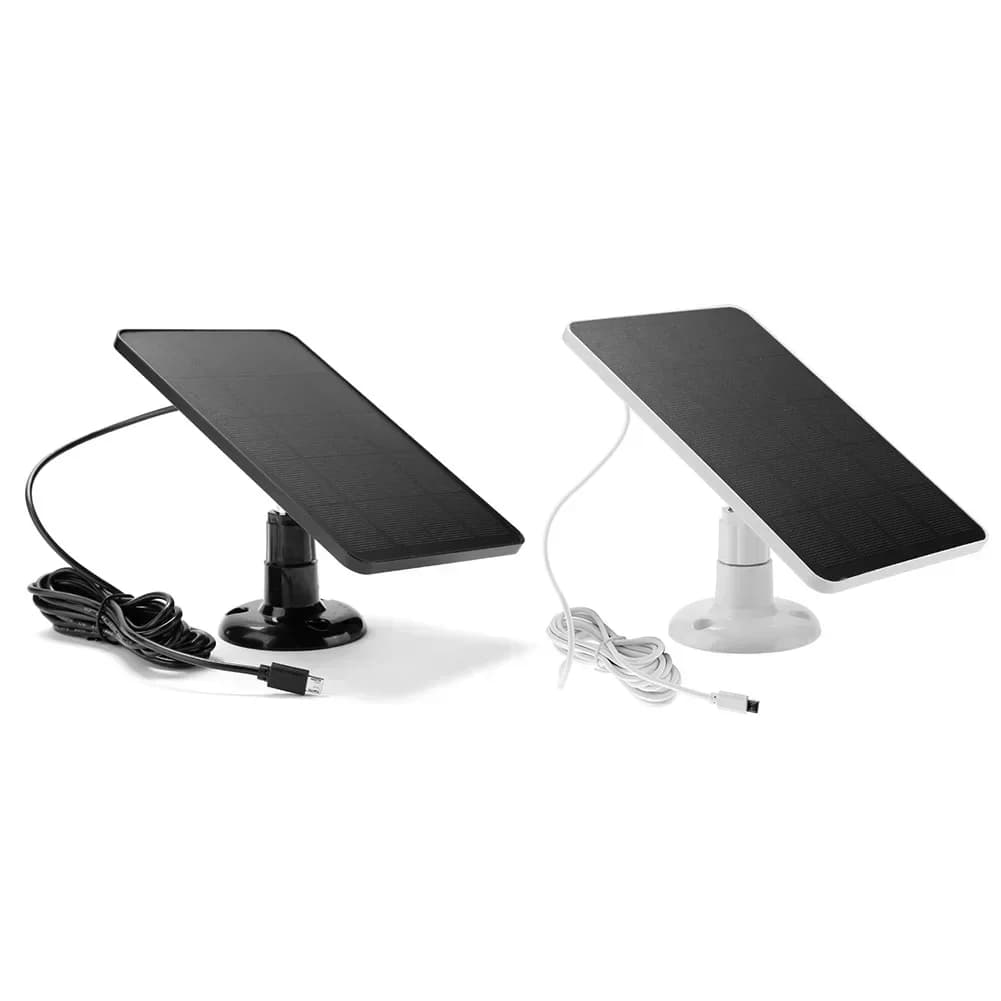Pannello solare 5V di ricarica Pannello solare portatile impermeabile 4w per telecamera Arlo/Eufy Anello di sicurezza senza fili Campanello Blink Video Cctv