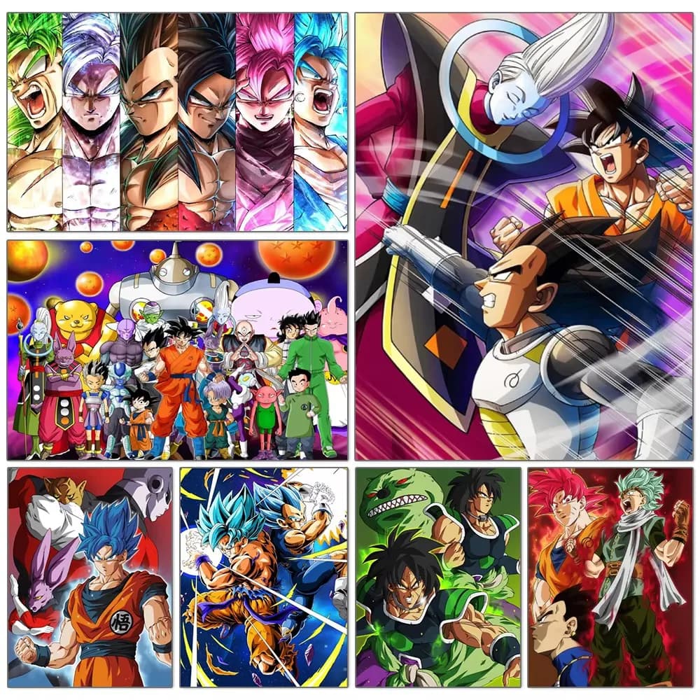 Diamond Painting Dragon Ball Anime Goku Cartoon Diamond Mosaic Handmade Art Exquisite Creative Gift Home Decoration