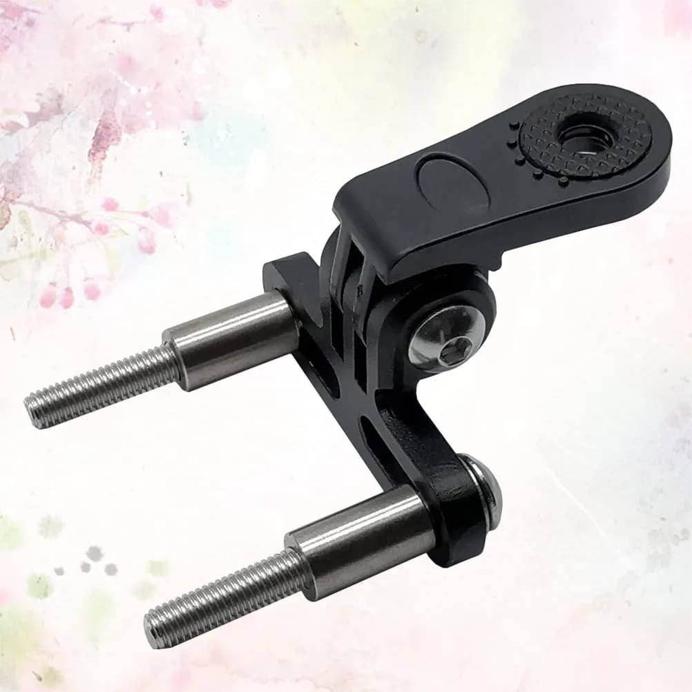 Supporto per faro da bici in alluminio, supporto per manubrio girevole nero, super leggero e resistente per bici da montagna e da strada