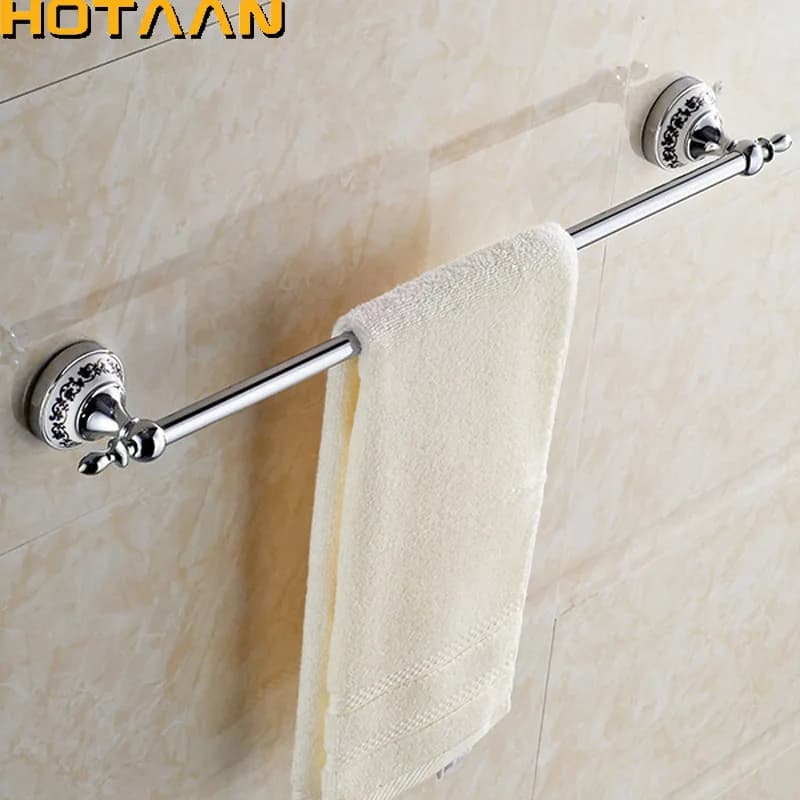 Portasciugamani singolo cromato a parete in stile retrò Portasciugamani da bagno Accessori da bagno Portasciugamani HYT-11896-C