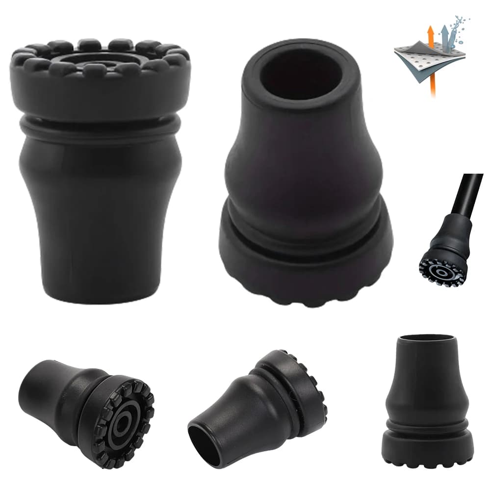 2Pcs Trekking Pole Tip Protector 16/20/22mm Walking Cane Tips Pads Rubber Walking Pole Tips Replacement Cane Crutch Accessories