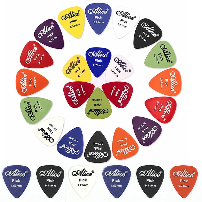 30/50/100PCS Guitar Picks Random Color Mix Thickness Bass Ukulele Plectrums Musical Instrument Practice Performance Supplies ZYF
