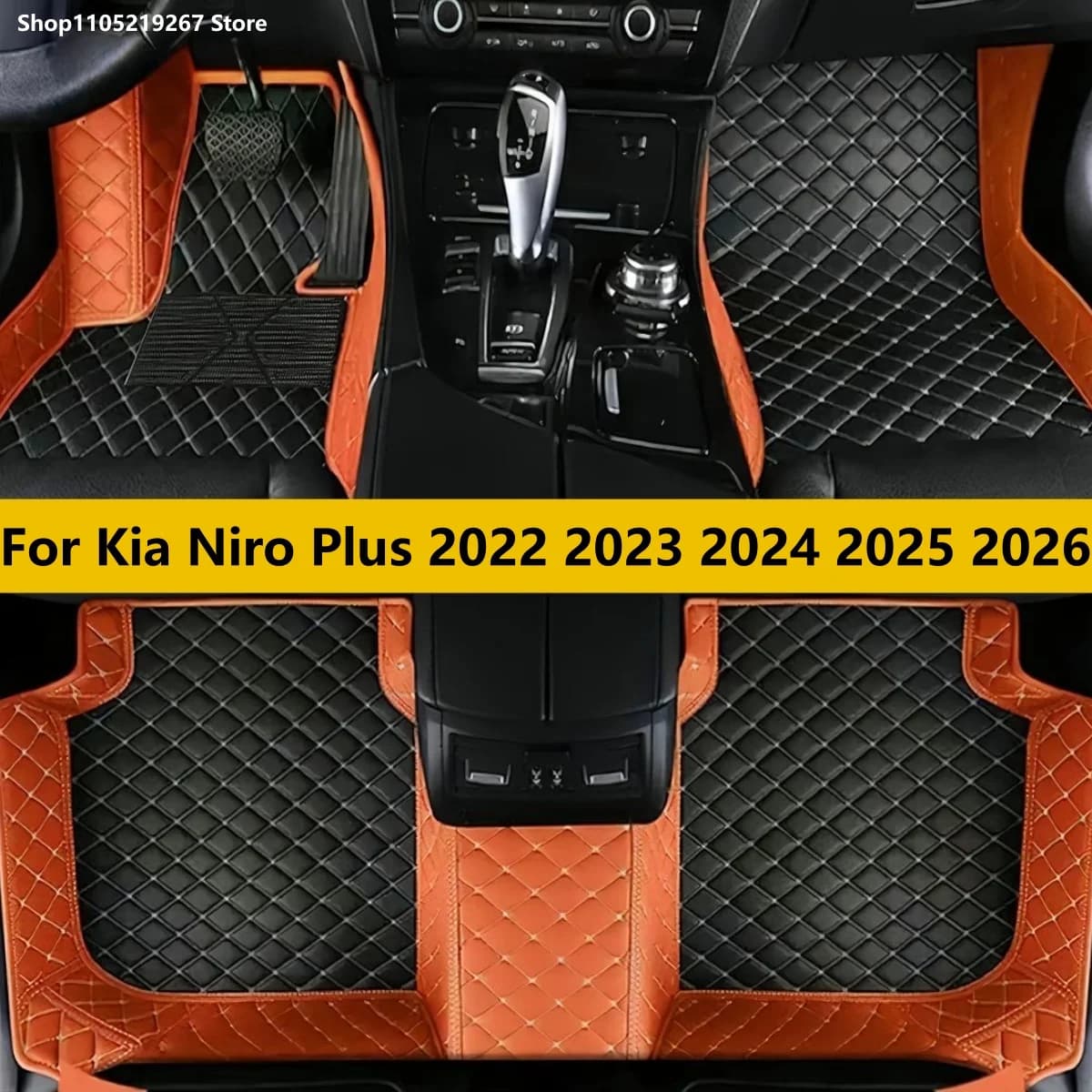 Tappetini auto per Kia Niro Plus 2022 2023 2024 2025 2026 Tappeti Tappetino in pelle Tappeti durevoli Set di tappetini antisporco