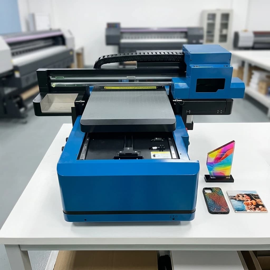 New CCD Camera UV LED Flatbed Inkjet Printer A2+ 2 Heads Semi-Automatic Multifunction for Phone Cases Golf Balls Suitcase Glass