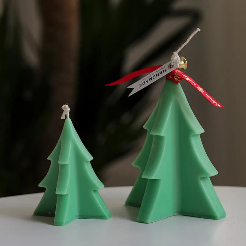 Stampo per candele per albero di Natale in acrilico/silicone Facile sformatura Decorazioni natalizie fai da te Stampo per cubetti di ghiaccio in resina Ornamento per la casa Regalo del festival