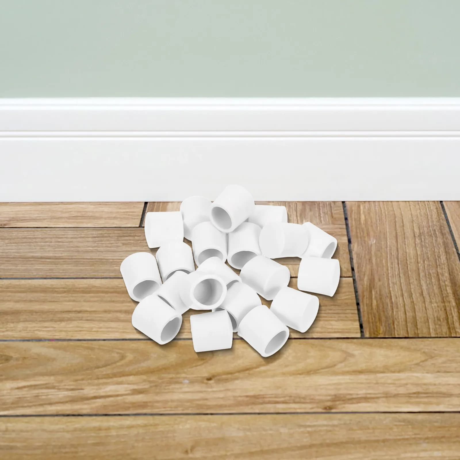 20 Pezzi Tappi Universali a Molla per Porta, Terminali di Ricambio in Plastica, Protezioni Antirumore per Muro