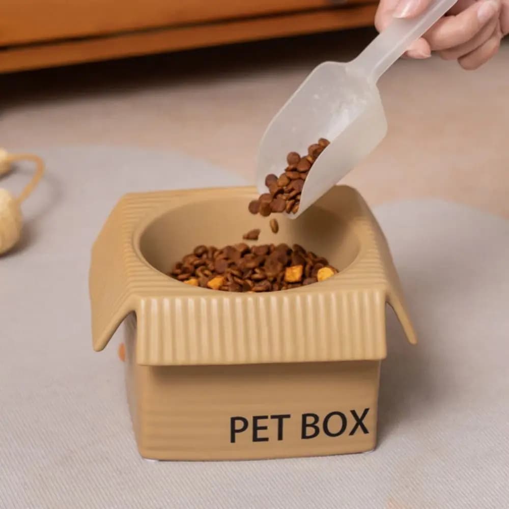 Ciotola Antiscivolo in Ceramica per Animali Domestici, Anti-rigurgito, Protegge le Vertebre Cervicali, Ciotola per Cibo e Acqua per Gatti, Anti-ribaltamento, Facile da Pulire