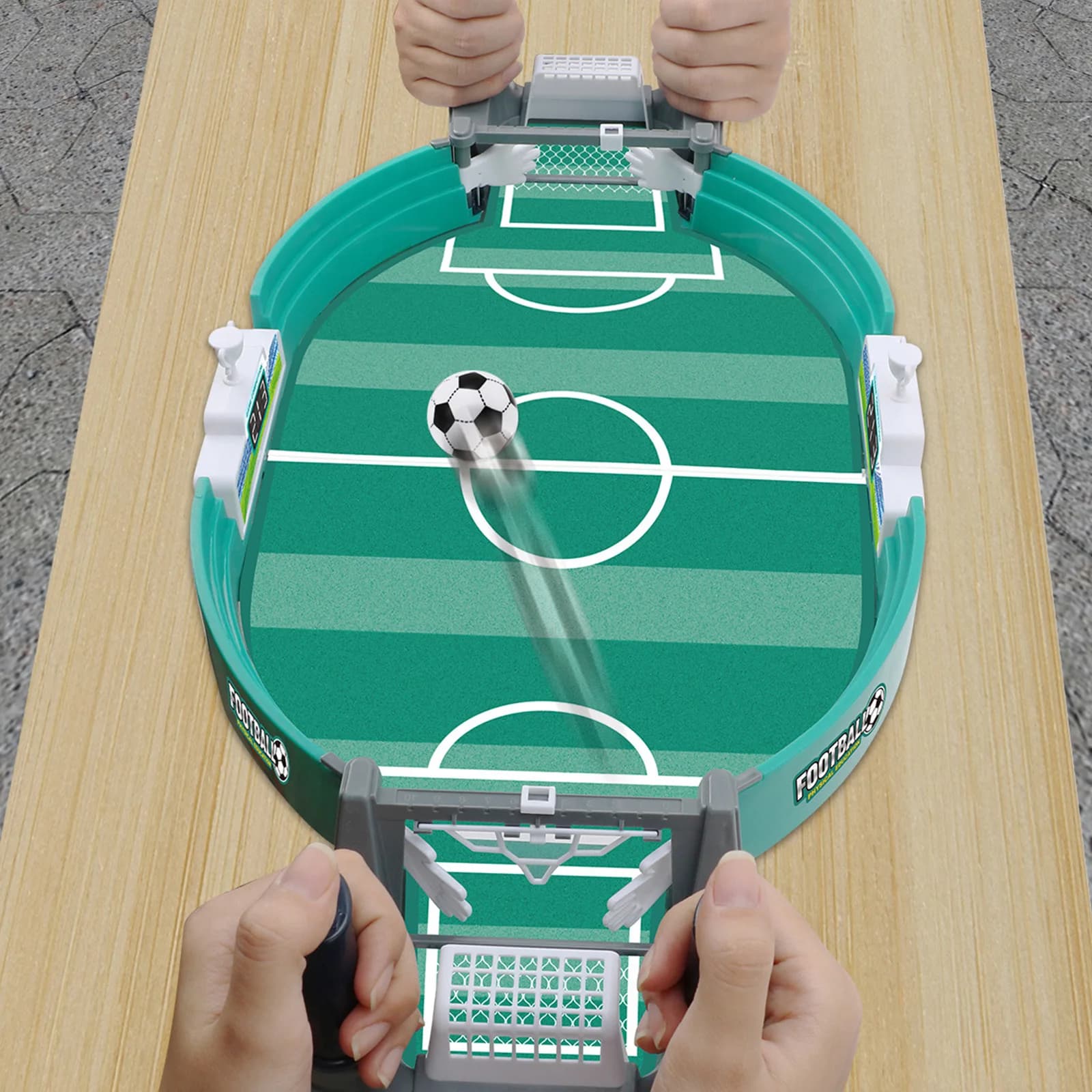 Two-player Battle Soccer Table with 2/4/7 Footballs Soccer Arcade Games Mini Leisure Soccer Battle Toy Gift for Kids Adults