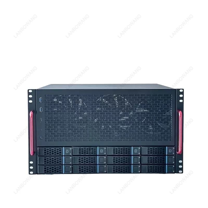 12 Bay Hot Swap Rackmount NAS Chassis Support ATX Mainboard 8 PCIe Slots HDD SSD Storage Server Case