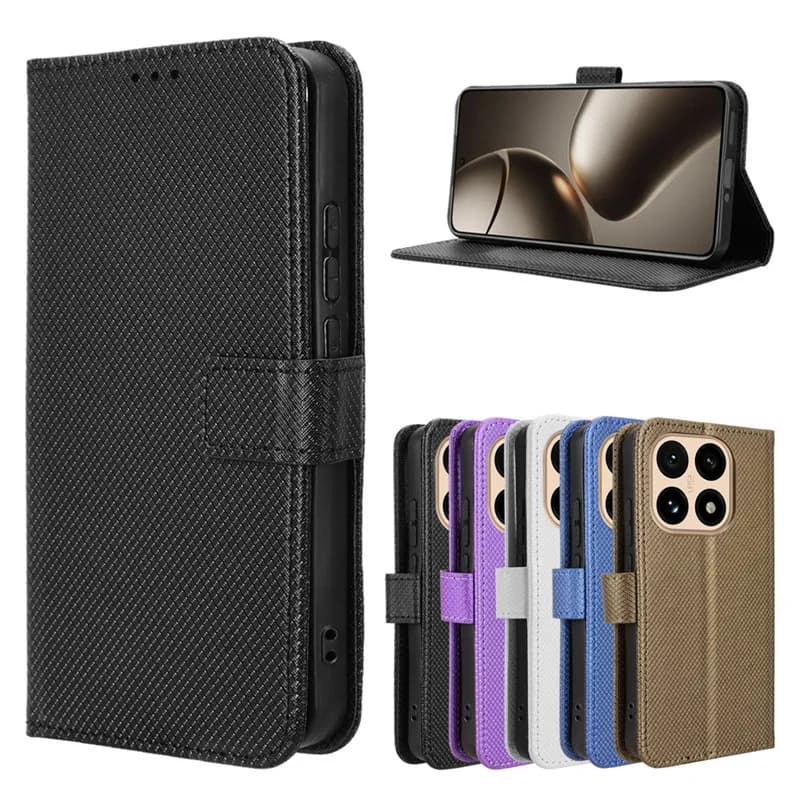 Solid color leather wallet case for Xiaomi 15T Pro 5G Magnetic cover for book Capa Coque Fundas Shell