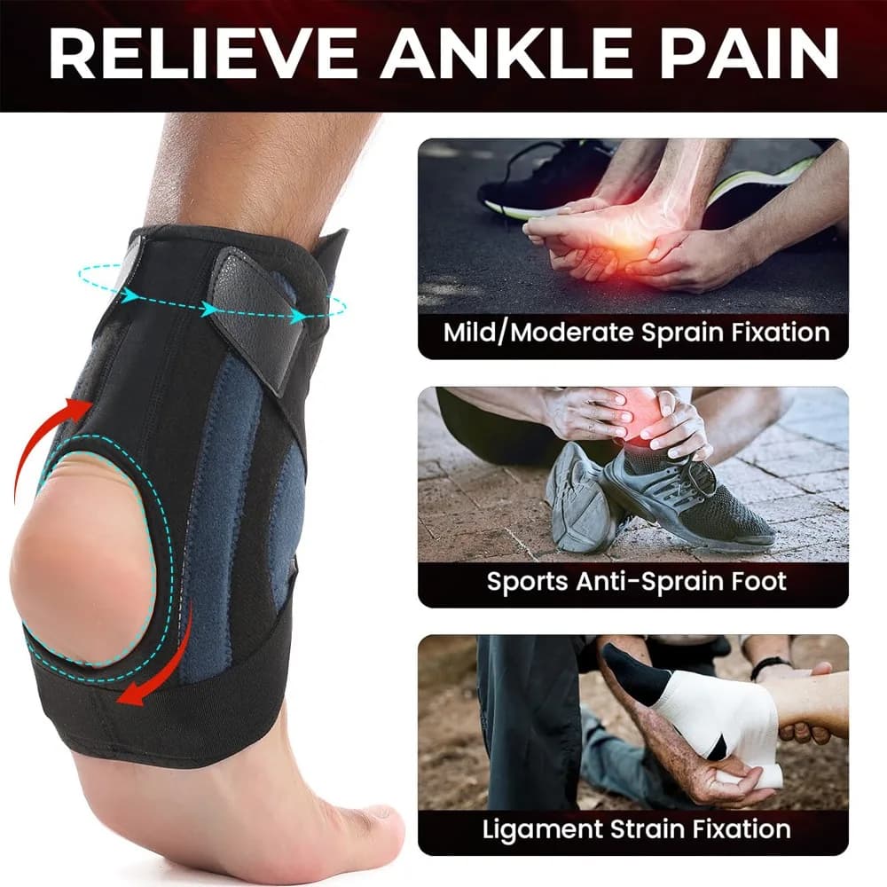 Supporto per Caviglia Regolabile con Manopola, Protezione Pressurizzata, Stabilizzatore Sportivo Traspirante Anti-rottura