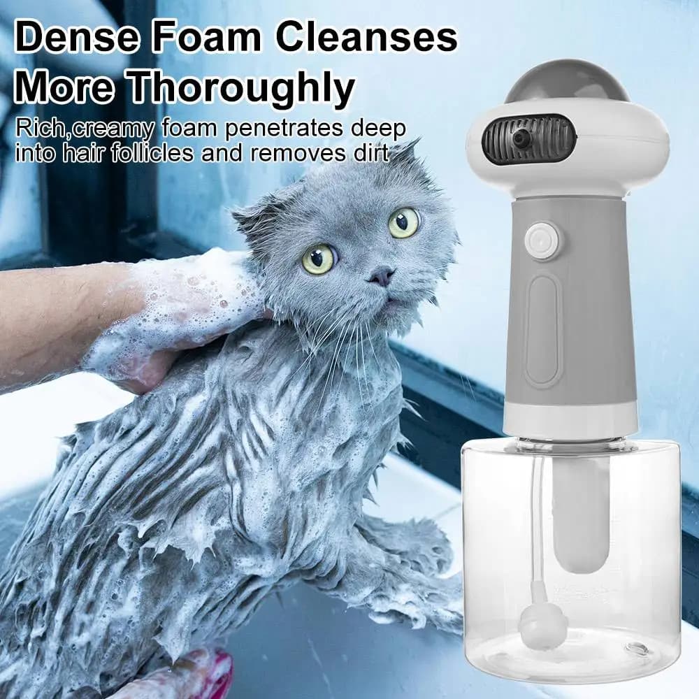 Macchina Elettrica per il Bagno degli Animali Domestici, Facile da Usare, Dispenser di Sapone per la Pulizia dei Cani, Comodo e Wireless, Schiumogenatore per il Bagno di Cani e Gatti