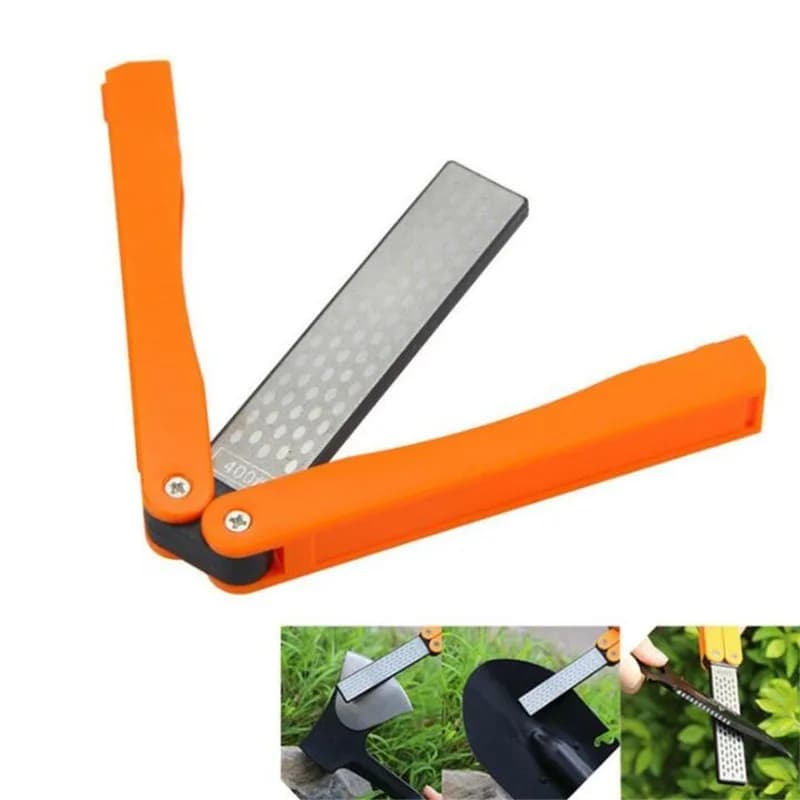 Portable sharpeners Foldable gardening tool on two sides Stone for sharpened pocket plated kitchen cabinet 400/600