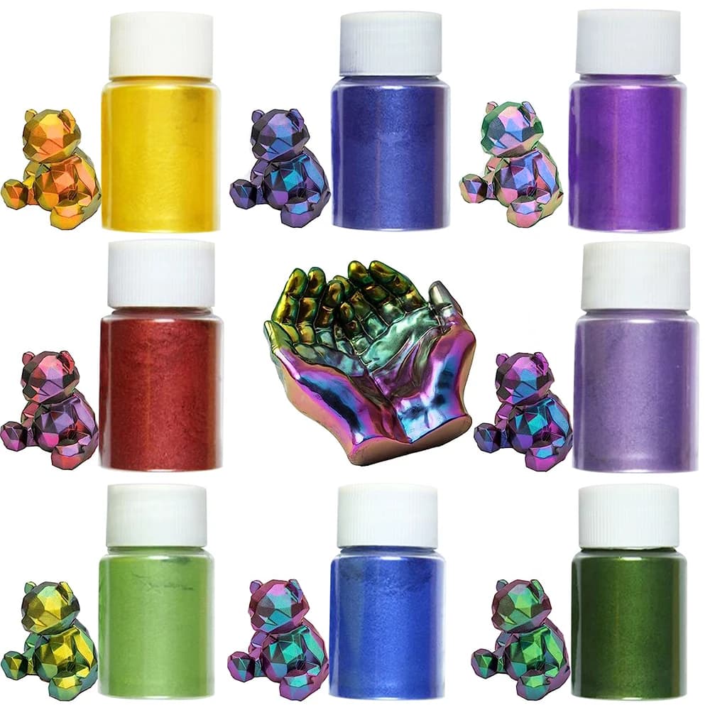 20ml-54 colori Sottile Perla Polvere Per Unghie Grado Perlescente Naturale Mica Minerale Polvere Resina Epossidica Colorante Unghie Pigmento Polvere Cromata