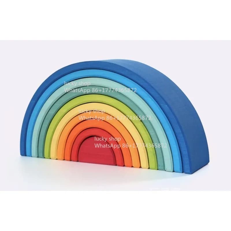 Rainbow Building Block Low Structure Material Open Construction Solid Wood Construction