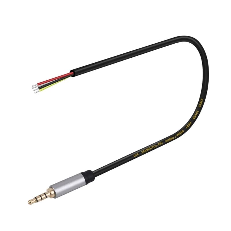 Jack maschio da 3,5 mm Cavo a filo nudo 1/8 pollici TRRS 4 poli Spine a filo nudo Cavo aperto per riparazione microfoni auricolari
