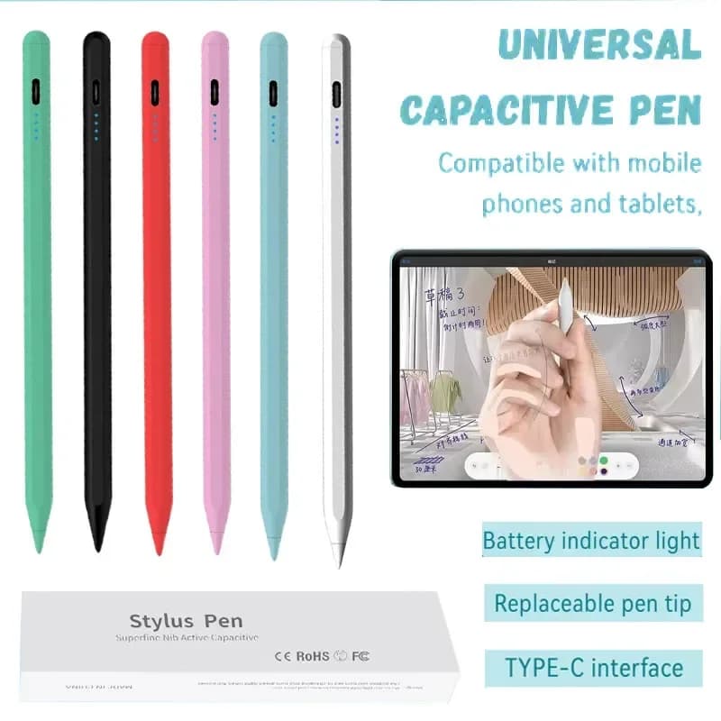Penna stilo universale 2025 per Android Windows IOS Penna touchscreen capacitiva per telefono cellulare/tablet per Samsung Huawei Apple Xiaomi
