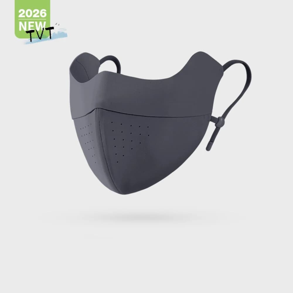 Summer mask adjustable in ice silk, breathable and thin, sunscreen for face, sun veil, visor scarf for excursions