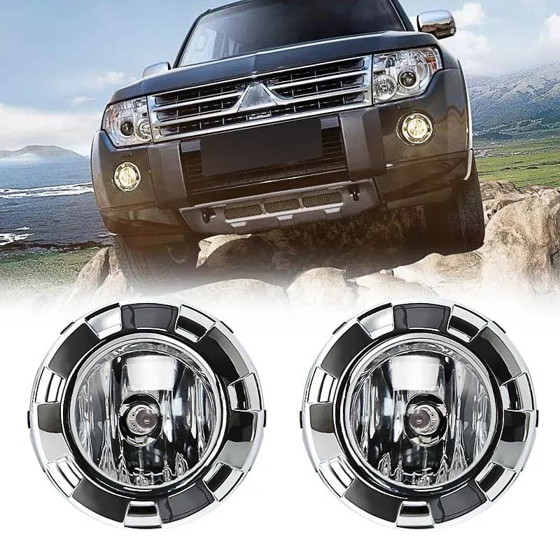 Auto Fendinebbia Montaggio Misura Per Mitsubishi Pajero 3 2007 2008 2009 2010 V73 V97 Paraurti Anteriore Fendinebbia Pittura Copertura H11 12V 55W