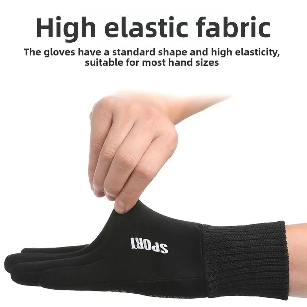 Guanti da guida Guanti da ciclismo con fodera in pile Guanti touchscreen spessi antivento Guanti caldi con dita intere in pelle scamosciata Sci da neve