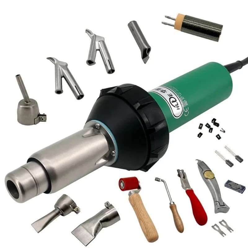HLTE 230V 2000W Pistola per saldatura in plastica Torcia ad aria calda Pistola termica Saldatore per pavimenti in vinile PVC, PP, Geomembrana del serbatoio dell'acqua PE