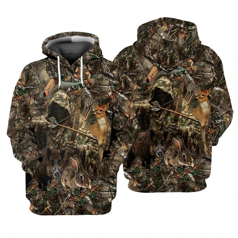 Men's Fashion Hunting Hoodie New In Large 3D Printed Animal Deer Autumn Hip Pop Sweatshirts Casual Men Clothing Dropshipping