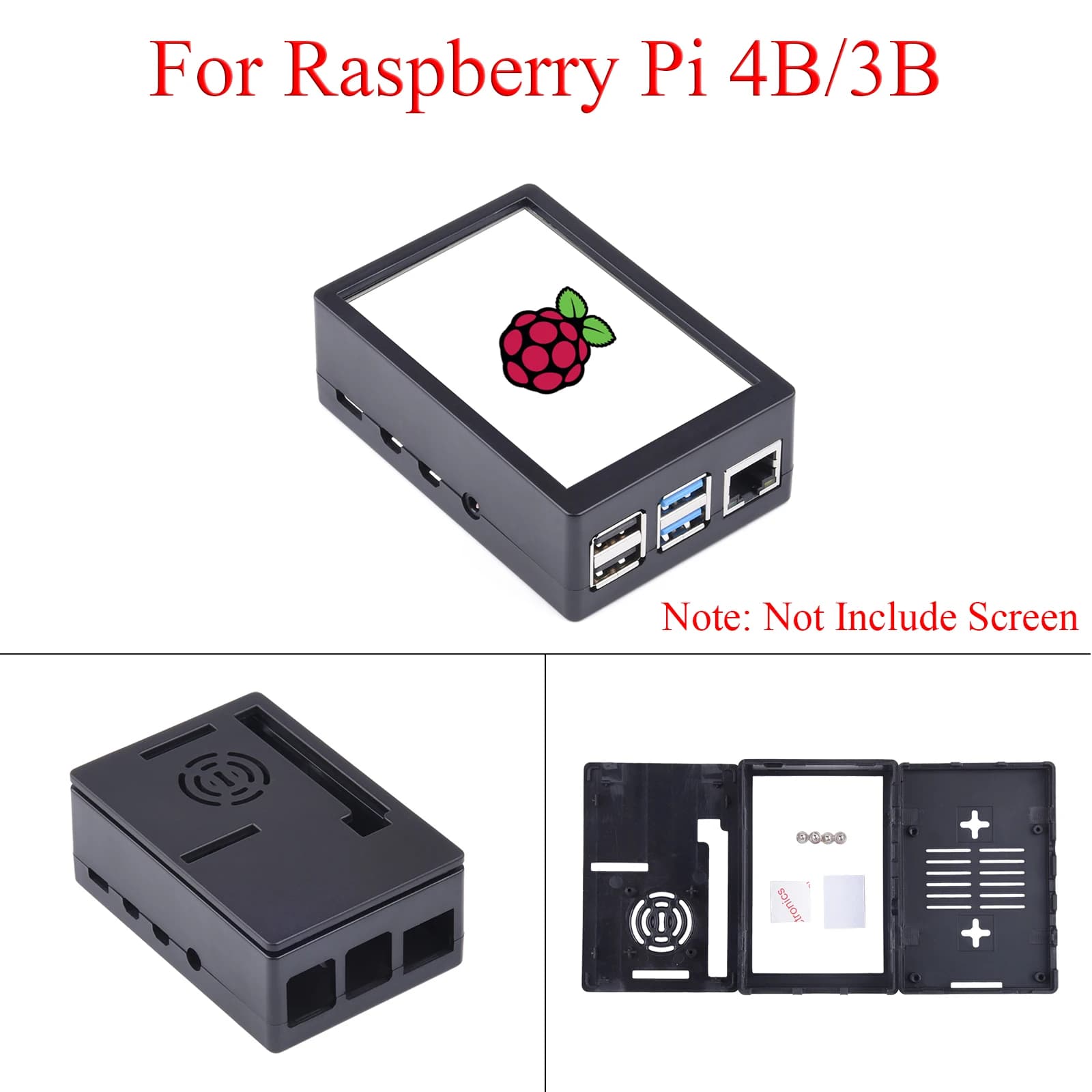 3.5-inch Touch Screen 480*320 with ABS Protective Case for Raspberry Pi 4 Model B / 3B+ /3B