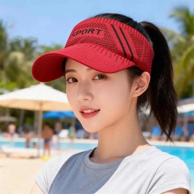 Outdoor Sport Sun Hat – Empty Top Breathable Visor, Golf Tennis Baseball Cap for Women & Men
