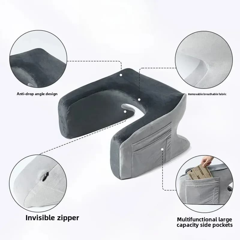 Multifunctional memory cotton pillow improves sitting posture and is suitable for various scenarios