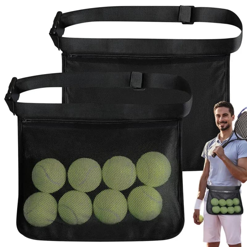 Team Training Ball Carrying Waist Bag Adjustable Belt Sport Storage Bag Portable Pingpong Pickleball Tennis Golf Ball Pocket Bag
