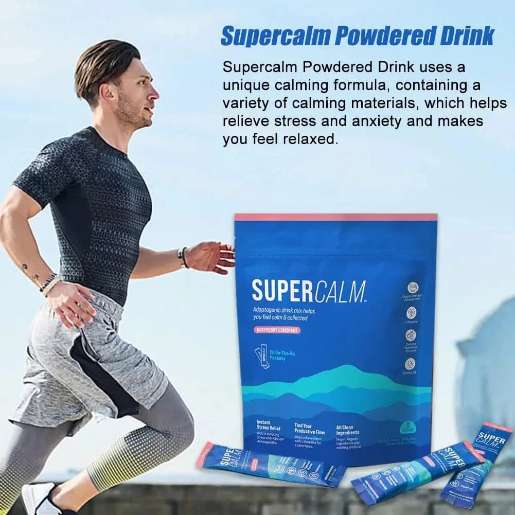 SUPERCALM Powder Drink Blend Lease Mind Allevia Anxiety Promote Muscle Recovery Electrolyte Vitamin Supplement for Relaxation