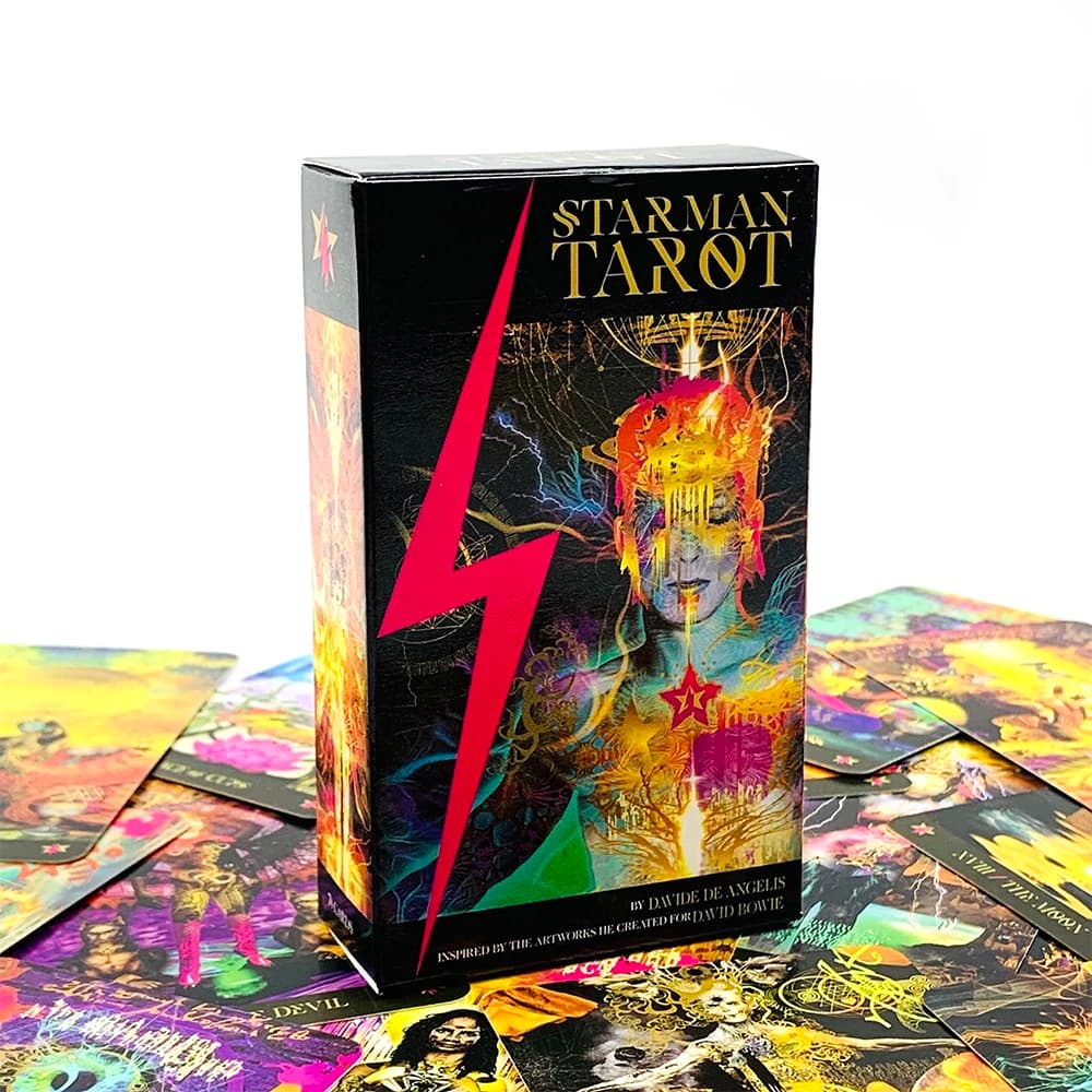 Starman Tarot Cards 78‑Pcs Psychedelic Art Tarot Set Fortune‑Telling Divination Tarot Cards for Tarot Beginners & Collectors