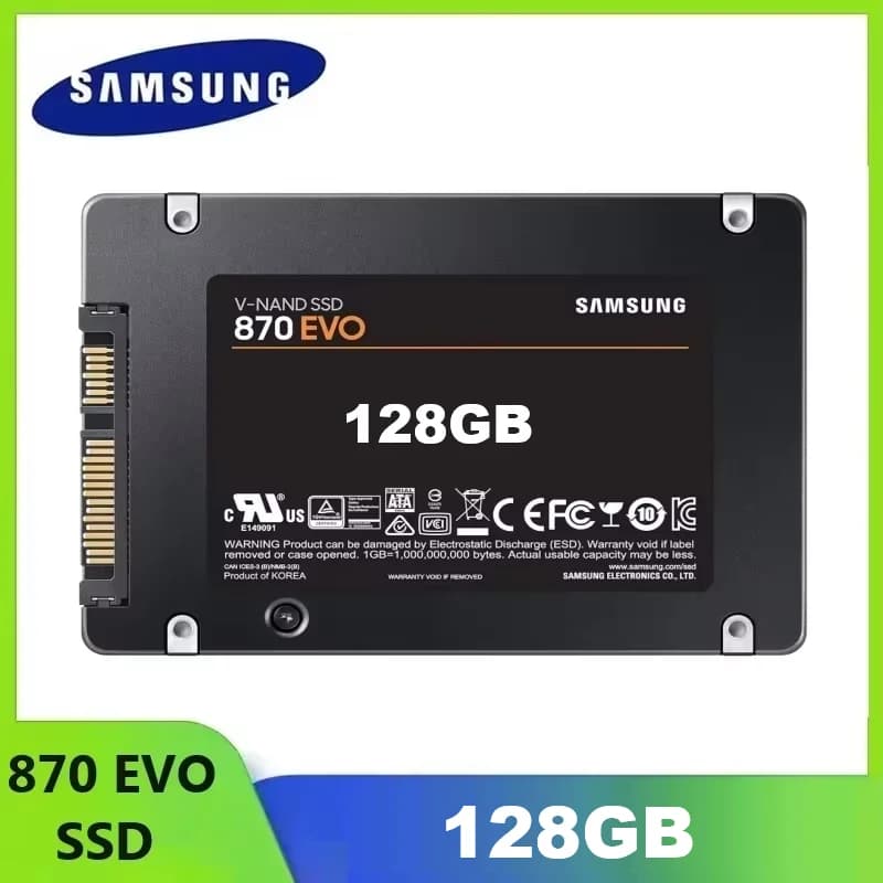 SAMSUNG 870 EVO SSD 128GB SATA3 Disco interno a stato solido da 2,5 pollici Disco rigido HDD Laptop Desktop Utente quotidiano PC MLC disco duro