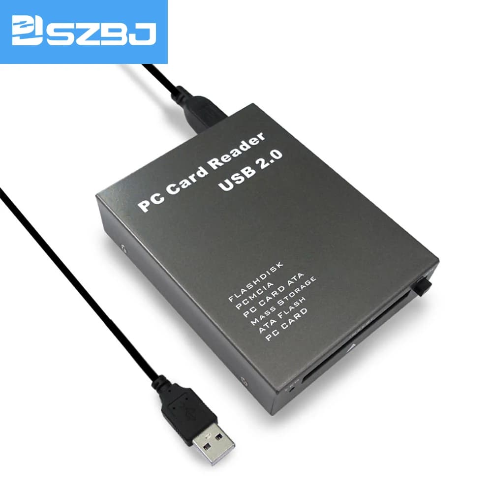 SZBJ Interfaccia USB 2.0 per leggere Flashdisk Scheda PC Lettore di schede di memoria per schede Flash ATA Adattatore per lettore di schede PCMCIA Hot Swap