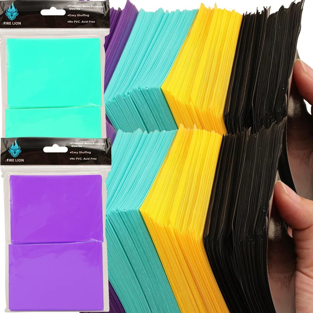 100/300x Custodie per Carte 66x91mm Opache Formato Standard, Protezioni Smerigliate per Carte Tarocchi, Giochi da Tavolo, PKM, TCG, Carte Collezionabili