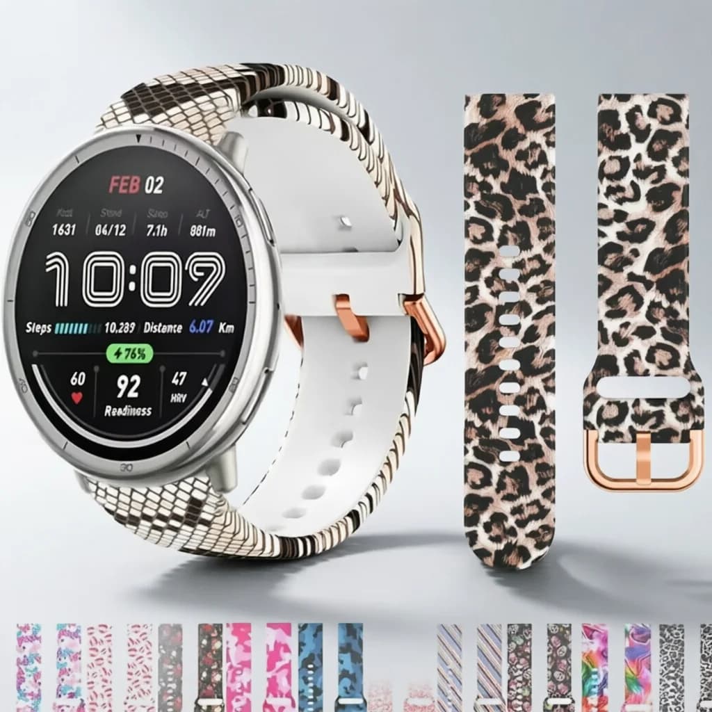 Printing Silicone Strap For Amazfit Active 2 Band Smartwatch Accessories Bracelet For Huami Active2 20mm Quick Release Watchband