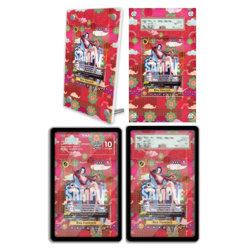 Anime Art Display for ONE PIECE Kuja Pirates Boa Hancock Anime Game Expand Art Acrylic Protective Case Keychain Evaluation Level