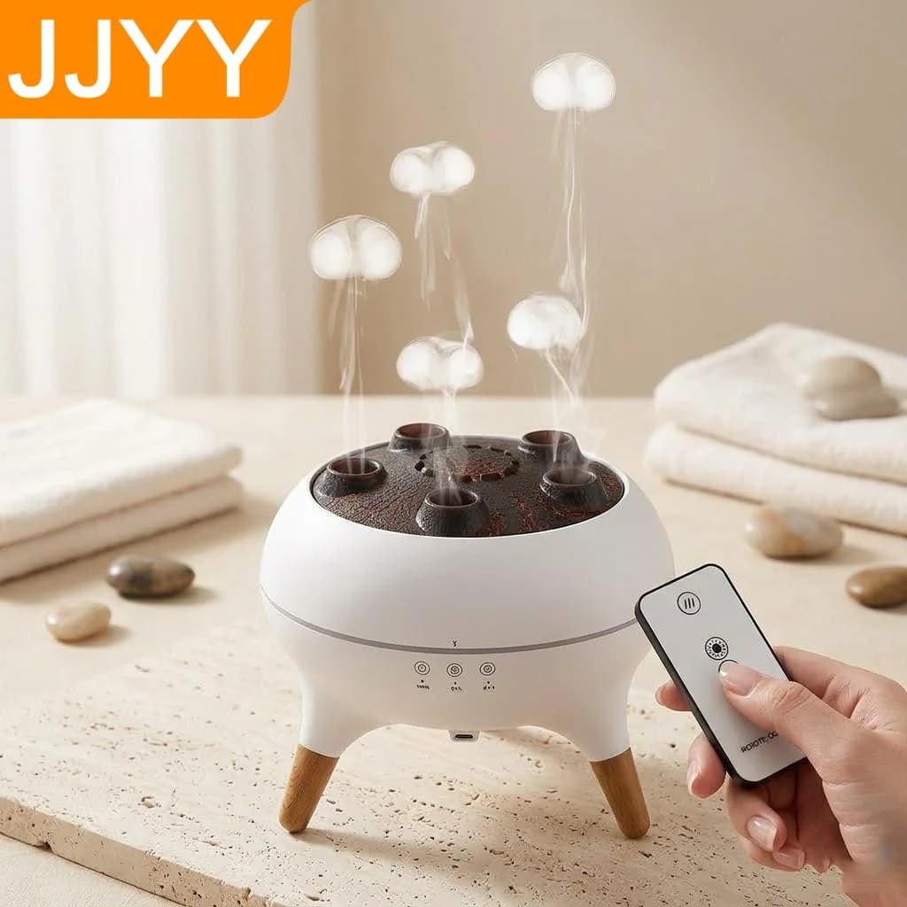 Umidificatore a Forma di Medusa, Diffusore di Aromi, Nebbia Fredda, 7 Colori, Spegnimento Automatico, Ultra Silenzioso 28dB per Camera da Letto, Sonno, Arredamento Casa