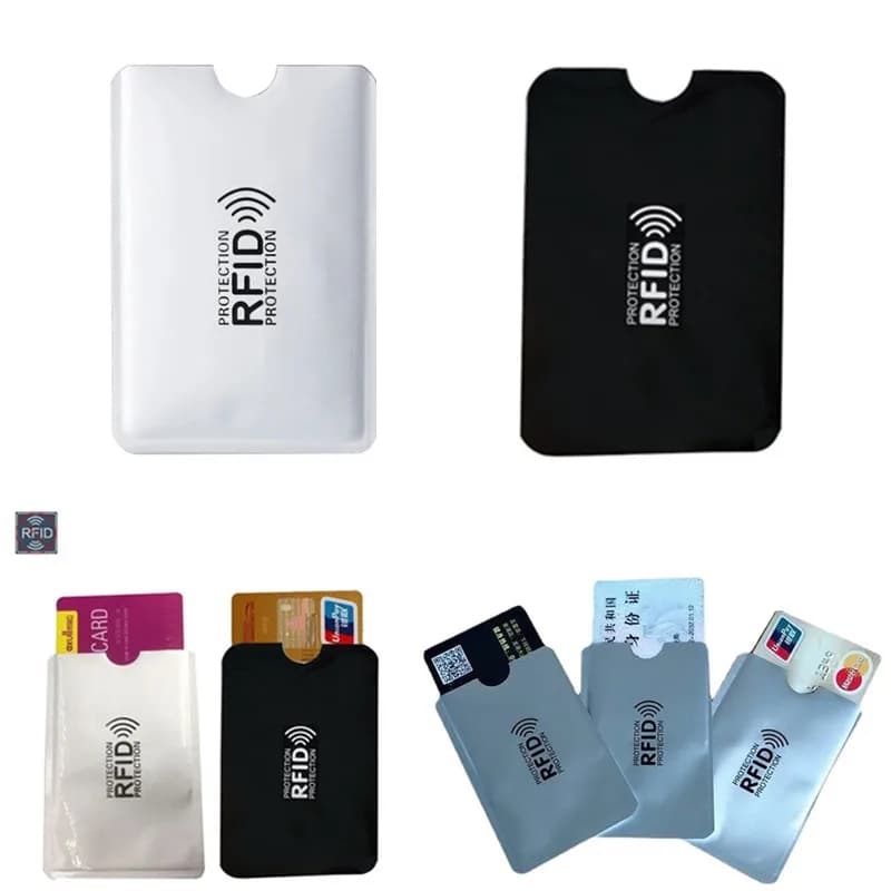5/10pcs Anti Rfid Wallet Blocking Reader Lock credit card holder Id Bank Card Case Protection Metal Credit NFC Holder 6.3*9.1cm